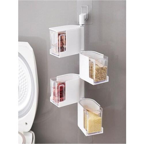 Kitchen Wall-mounted Seasoning box set Household supplies Spice jar storage box spice rack pantry storage containers canister