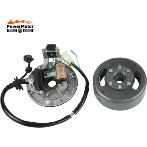Motorcycle AC Ignition Magneto Stator Magneto Flywheel kit For Lifan LF 125cc 110cc 50cc Horizontal Engines Dirt Pit Bikes
