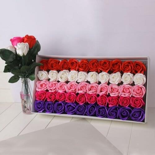 Soap Rose Simulation Three-Layer Soap Flower Head Handmade Rose Soap Bouquet Soap Flower Wedding Party Birthday Gifts For Friend