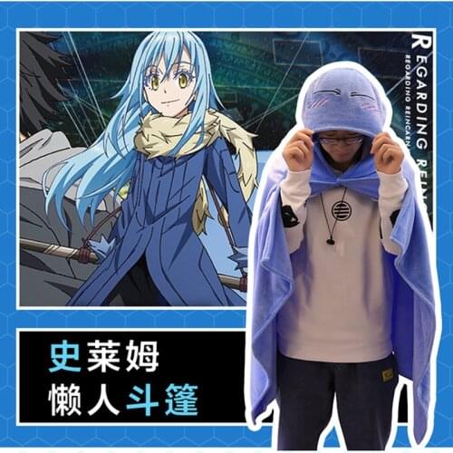 This time I have reincarnated as a slime blankets cartoon plush toy cosplay rimuru tempest character cape shawls cover