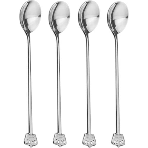 Set Of 4 Dinner Table Spoons Multi-color/Silver/Golden/Rose Golden/Black