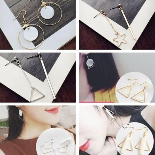 72pcs Fashion Geometric Womens Earrings Set Findings Acrylic Metal Circle Hoop Charms Pendant For DIY Jewelry Making Craft Gift