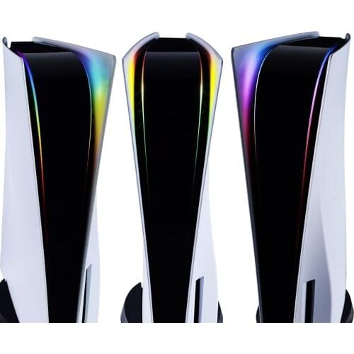 Custom Power Light Decal Skins Power LED Vinyl Sticker Strips for PS5 Console Disc Digital Edition - Gradient Strip Two-tone