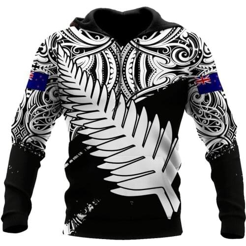 New Zealand Aotearoa Maori Tattoos 3D All Over Printed Hoodie For Man and Women Sweatshirt Zip Pullover Casual Jacket Tracksuit