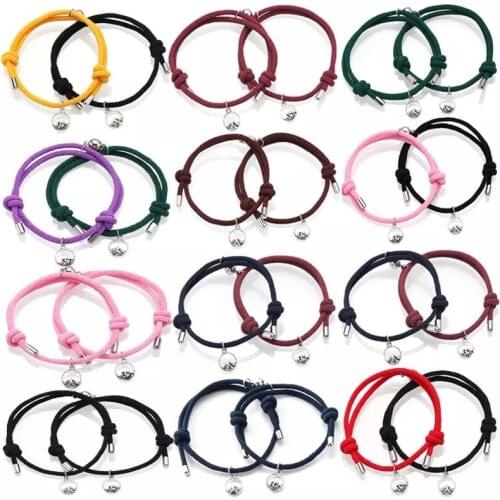 New Pledge of Eternal Love Sun and Moon Oath Lovers Bracelet Magnet 1 Pair Suction Couple Bracelets for Woman Gifts