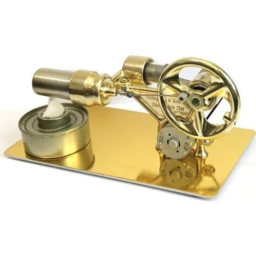 NEW-Mini Hot Air Stirling Engine Motor Model Stream Power Physics Experiment Model Educational Science Toy Gift for Children