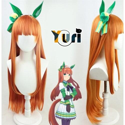 Anime Game Pretty Derby Silence Suzuka Cosplay Prop Hair Wig Hairpin Tail Cos Sa ZY