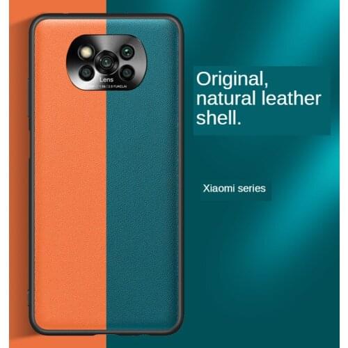 Shockproof Phone Case For Funda Xiaomi Mi Poco X3 Nfc Real Skin Case For Moviles Xiaomi Mi 10 Pro Lite Edition Telephone Case