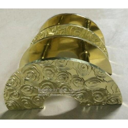 Hotel luxury large handle stainless steel glass door handle handle Chinese wooden door handle half round door handle