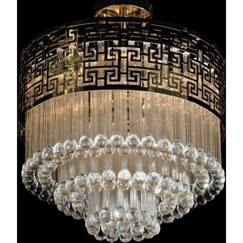 New design luxury foyer crystal chandeliers fixtures arrival round ceiling luxury living room lighting fixtures home lighting