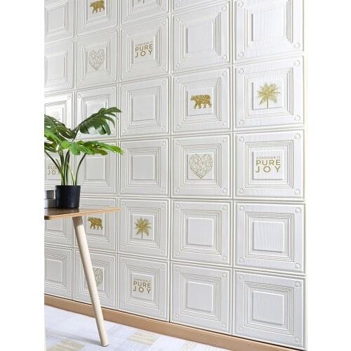 Wall stickers self-adhesive waterproof and moisture-proof bedroom warm background wall decoration stickers 3d stereo childrens