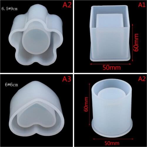 Silicone Mold Dried Flower Resin Decorative Craft Diy Storage Pen Holder Mould Epoxy Resin Concrete Molds Candle Pot Mold