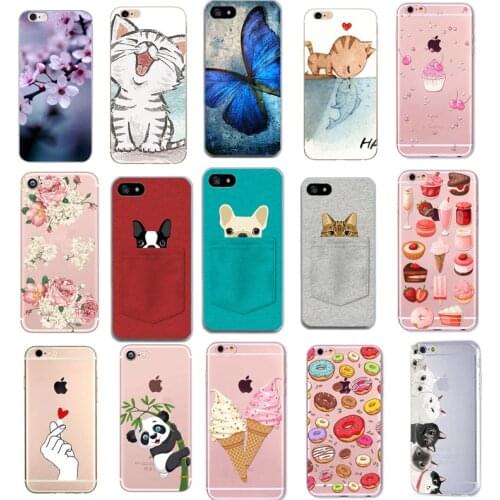Silicon Soft TPU Case For Iphone 6 6s 7 8 Plus 7Plus 8Plus X XS Phone Case For iPhone 5 5s SE 6s Funda Cases