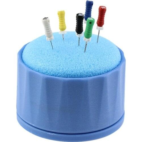 Dental Equipment Round Endo Stand Cleaning Foam Sponges File Dentist Products Blue Endodontic Holder Autoclavable