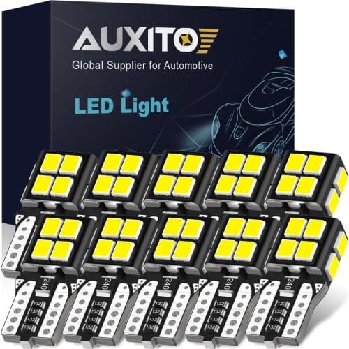 AUXITO T10 Led W5W Led Canbus No Erroe 168 194 Car Interior Reading Trunk Light Bulbs 6000k White Super Bright Error Free Bulb