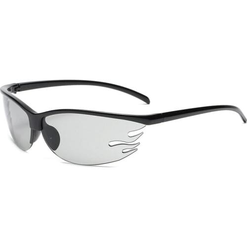 TEENYOUN Glasses Sun Glasses Outdoor Sports MTB Sunglasses Goggles Fire Flame Eyewear UV400 Oculos De Sol