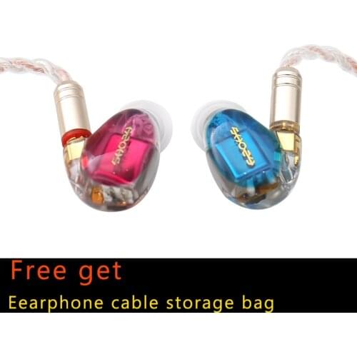 SHOZY 3BA Triple Balanced Armature Driver Monitors Professional Wired Earbuds Transparent Headphones Mmcx Detachable Cable