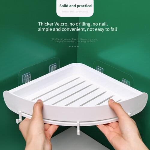 Bathroom Corner Caddy Shelf Storage Organizer Wall Shelf Shower Toilet Kitchen Holder Washroom Shelves Adhesive No Drilling Rack