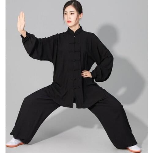 USHINE Taichi uniform cotton 6 colors high quality Wushu Kungfu clothing for children adult martial arts Wing Chun suit