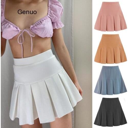 Sexy Women Pleated Skirts Dance High Waist Girl School Pleated Skirt Cosplay Kawaii Female A Line White Mini Skirts Feminino
