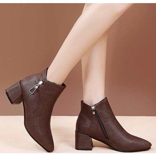 Spring Autumn Fashion Ankle Elastic Sock Boots Chunky High Heels Stretch Women Sexy Booties Pointed Toe Pump Plus Size 35-43