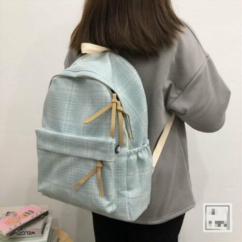 Backpacks Women Plaid Harajuku Sweet Girls Teenagers Bags Casual Fashion Simple Large Capacity Travel Backpack Chic Korean Bag