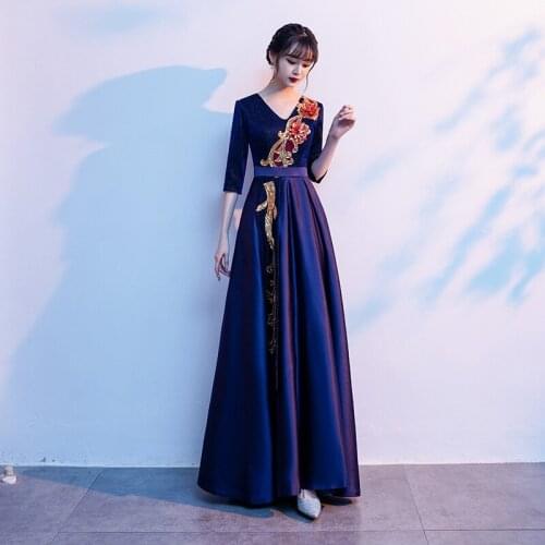 Women Elegant Chinese Dress Qipao Wedding Dress Sexy Slim Novelty Cheongsam Traditional Retro Robe Oriental Party Dresses 12747