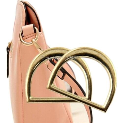 100pieces Craft Gold Metal D Ring Hooks D Shaped Buckles Belt Buckle For Bags Clothes Belt Sewing Hooks Clips K70