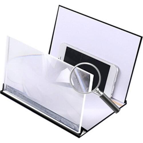 1Pc 8" 3D Mobile Phone Video Screen Magnifier Enlarge Lens Bracket Holder Stand For Cell Phone Smartphone Accessory Bundles