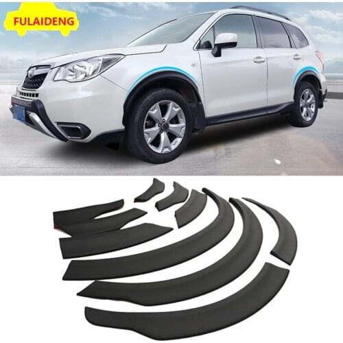 10PCS For Subar Forester 2013-2018 ABS plastic Wheel Eyebrow Round Arc Car Styling Accessories
