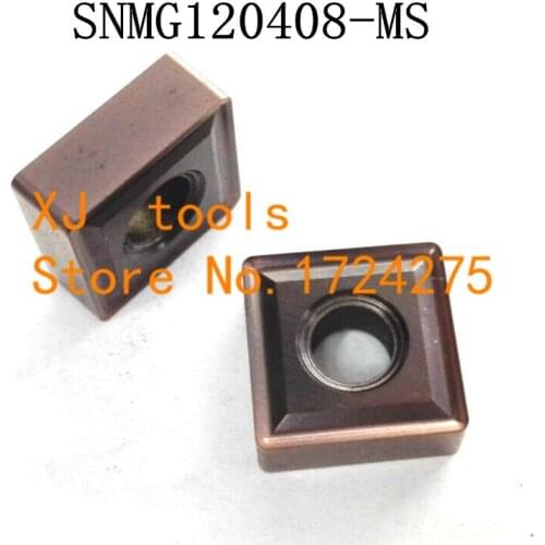 10PCS SNMG120408-MS carbide CNC inserts,CNC lathe tool,apply to stainless steel and steel processing, insert MSSNR/MSKNR
