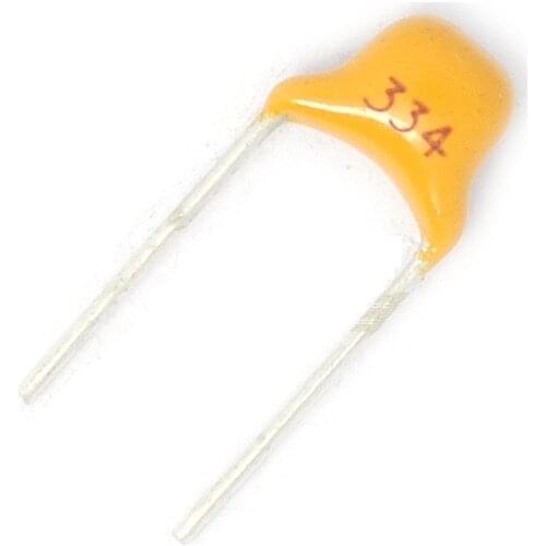 100Pcs NEW 0.33uF 330nF 334 50V Monolithic Ceramic Chip Capacitor