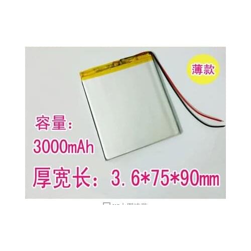 357590 tablet polymer lithium battery 3.7V 3000mAh MID and other digital products Rechargeable Li-ion Cell Rechargeable Li-ion C