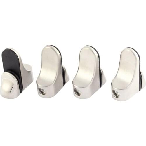 4 Pcs Stainless Steel 3-20mm Thickness Glass Shelf Tensioner Clip Mount Holder