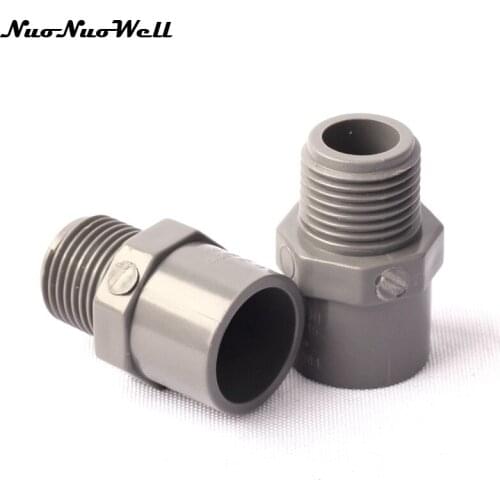 6pcs NuoNuoWell 1/2"-20mm Male Thread Connector Garden Micro Drip Irrigation Watering System Fittings Hose Connector Parts