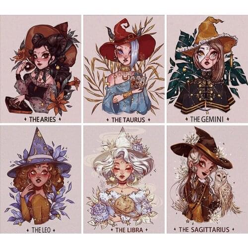 Diamond Painting Cartoon Twelve Constellation Master 5D DIY Full Square/Round Embroidery Mosaic Kit Handmade Art Gift Home Decor