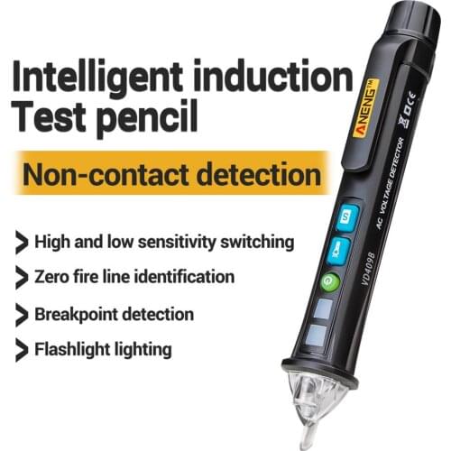 Non-contact AC Voltage Detector Test Meter 12V-1000V Pen Style Electric Indicator LED Voltage Output Detector