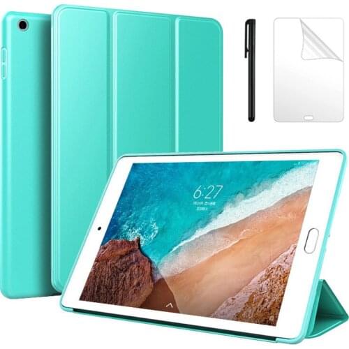 For Xiaomi Mi Pad 4 Plus 10 Tablet Funda For Xiaomi Mi Pad 4 Plus 10.1 Ultra Thin Flip Stand Silicone Soft Back Cover +FilmPen