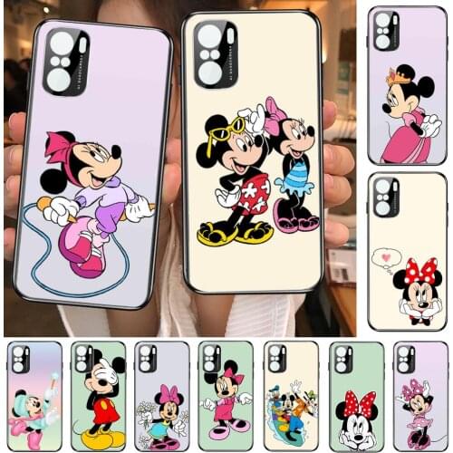 Minnie Mouse Phone Phone Case For xiaomi redmi POCO F1 F2 F3 X3 Pro M3 9C 10T Lite NFC Black Cover Silicone Back Prett mi 10 ult