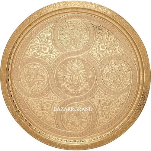 Coffee Time Off From Istanbul Market Decorative Coffee Tray TRAY SIX - FLAT ROUND - from quality Great choice of those who und