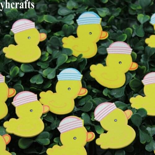 10PCS/LOT,Yellow duck wood stickers,Easter crafts.Kids room decoration.DIY toys,Craft material,Scrapbooking kit.Wholesale.OEM