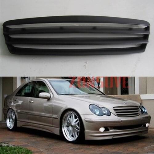 Body kit front bumper cover Refitting grill Accessories carbon fibre racing grille use for benz C-class Sedan w203 2001--2007