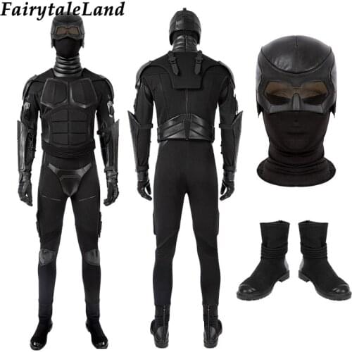 Halloween The Boys Cosplay Black Noir Costume Carnival Superhero Black Jumpsuit Adult Men Battle Outfit Performance Bodysuit
