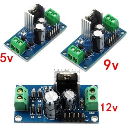 LM7805 LM7809 LM7812 DC/AC Three Terminal Voltage Regulator Power Supply Module 5V 9V 12V Output Max 1.2A
