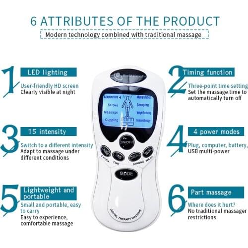 Massager electric physiotherapy Healthy Full Body Tens Acupuncture Electric Meridian Physiotherapy Electrotherapy Home Massager