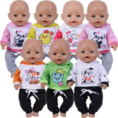 Fashion Leisure Suit Doll Clothes Fit 17 inch 43cm Doll Clothes Born Baby Suit For Baby Birthday Fistival Gift