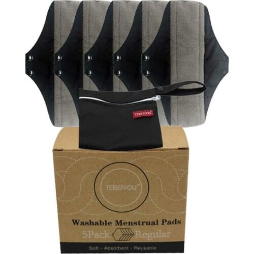 Dropshipping Washable Feminine Sanitary Pads Girls Cloth Pads Reusable Women Menstrual Pad With 1Wet Bag