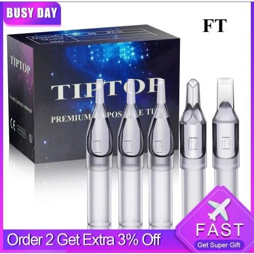 Tattoo Tips 50PCS 5F 7F 9F Sterile Grey Disposable Tips Short Plastic Needle Tips For Tatoo Body Art Tattoo Supply Free Shipping