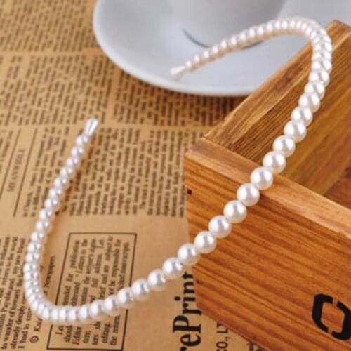 1pcs Korean Sample Design Imitation Pearl Hair Band Girls Hair Accessories Women Headband Wedding Party Bridal Hair Hoop