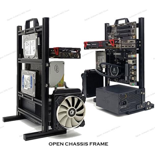 MOD Open Style PC Case Frame,Vertical Chassis Shelf,DIY Desktop Computer Case,Support ATX/ ITX / MATX